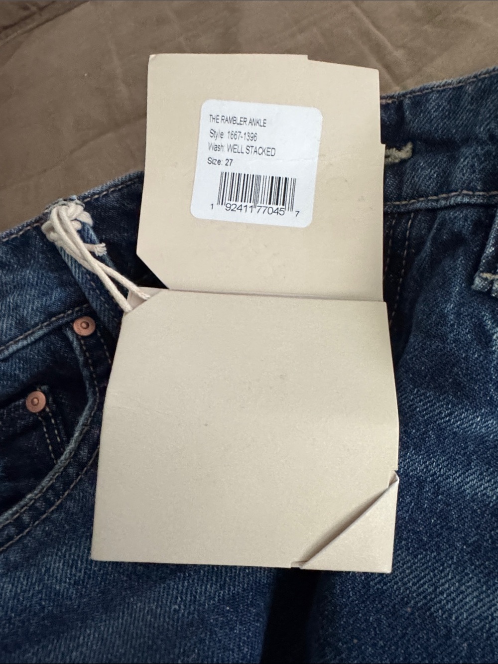 MOTHER Blue Wide-Leg Cropped Jeans - Picture 6 of 6